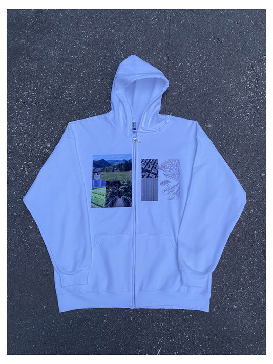 Freedom Outside City Contrast - Cotton Blend Zip Hoodie